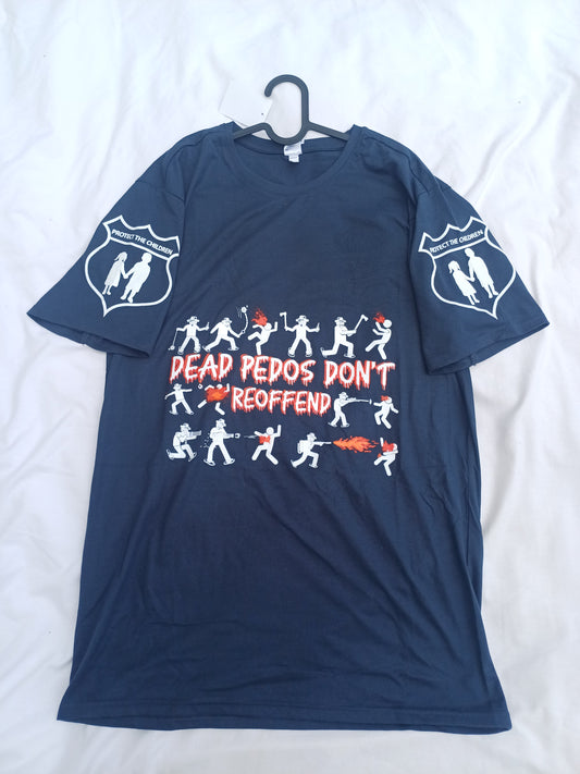 Mens navy blue protect the children shirt